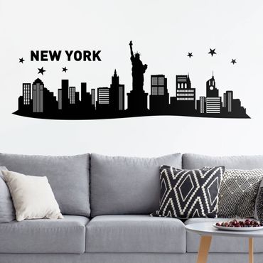 Naklejka na ścianę - Nowy Jork panorama miasta