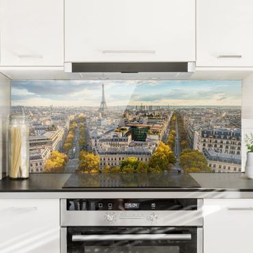 Panel szklany do kuchni - Miły dzień w Paryżu