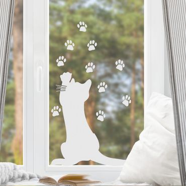 Naklejka na okno - Nr UL631 Mały kotek