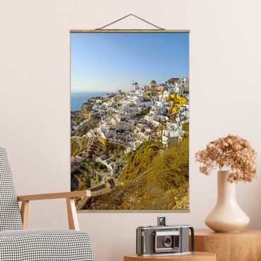 Plakat z wieszakiem - Oia na Santorini