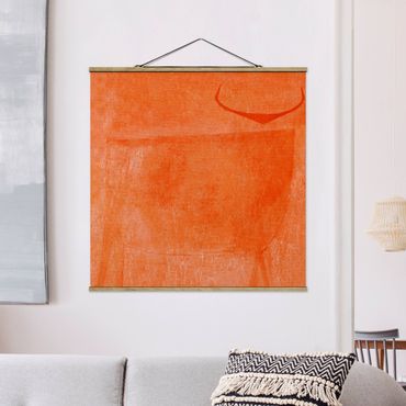 Plakat z wieszakiem - Pomarańczowy Byk