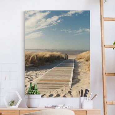 Obraz na naturalnym płótnie - Plaża nad Morzem Bałtyckim