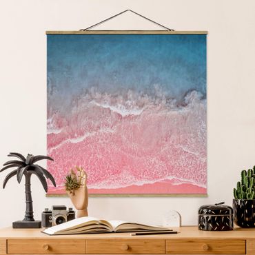 Plakat z wieszakiem - Ocean w kolorze różowym