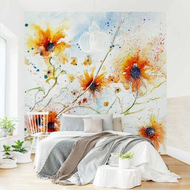 Fototapeta - Malowane kwiaty
