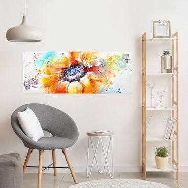 Obraz na szkle - Malowany słonecznik