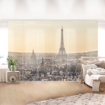 Zasłony panelowe zestaw - Paryż o świcie