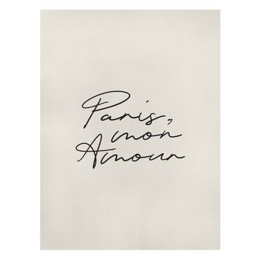 Obraz na płótnie - Napis Paris mon Amour - Format pionowy 3:4