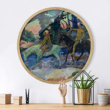 Okrągły obraz w ramie - Paul Gauguin - Flight