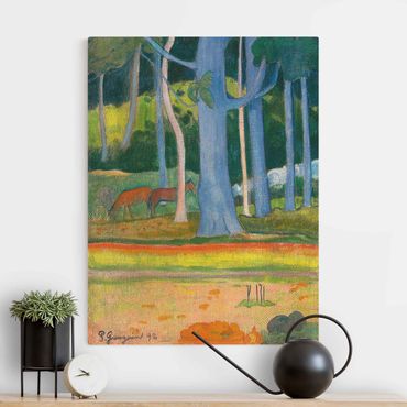 Obraz na naturalnym płótnie - Paul Gauguin - Pejzaż leśny