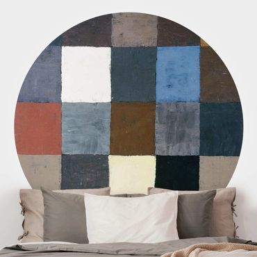 Okrągła tapeta samoprzylepna - Paul Klee - płytka kolorowa