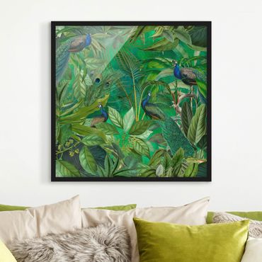 Plakat w ramie - Pawiaki w dżungli