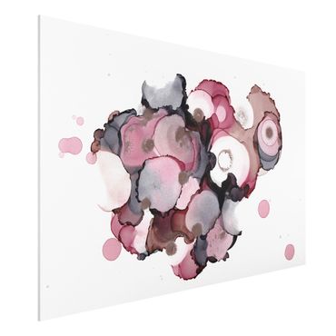 Obraz Forex - Krople różowego beżu z różowym złotem