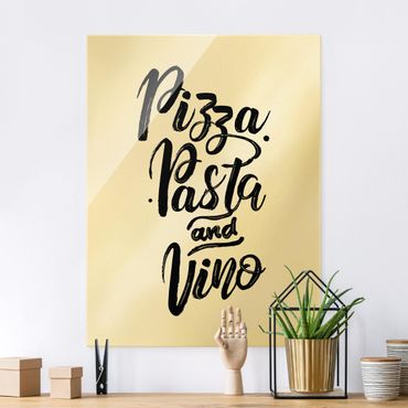 Obraz na szkle - Pizza Pasta i Vino
