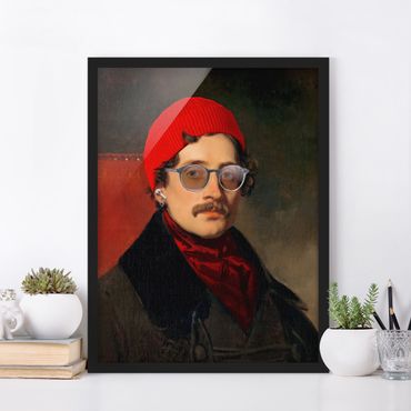 Plakat w ramie - Portret hipstera