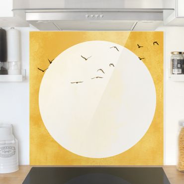 Panel szklany do kuchni - Podróż do wiecznego słońca