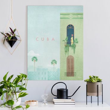 Obraz na płótnie - Plakat podróżniczy - Kuba