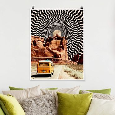 Plakat reprodukcja obrazu - Retro Collage - The Best Road Trip II