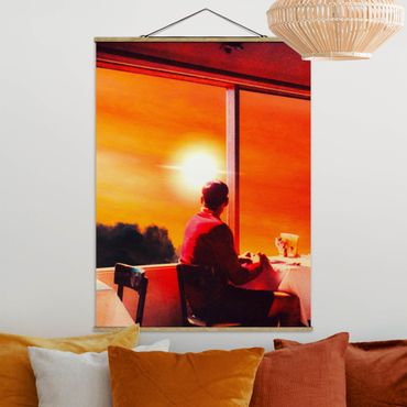 Plakat z wieszakiem - Retro Collage - Breakfast With A View - Format pionowy 3:4
