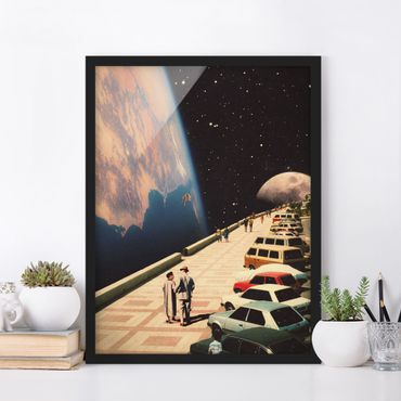 Obraz w ramie - Retro Collage - Boardwalk In Space