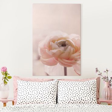 Obraz na płótnie - Różowy kwiat w centrum uwagi