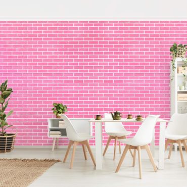Fototapeta - Pink Brick Wall