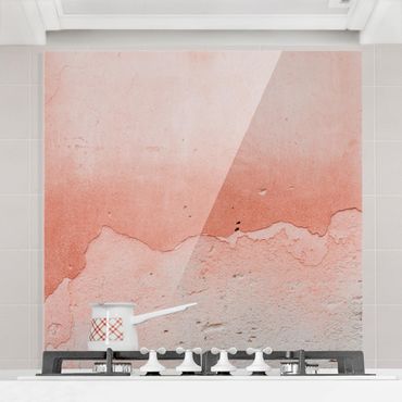 Panel szklany do kuchni - Rosnący beton w stylu shabby