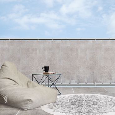 Osłona balkonowa zapewniająca prywatność - Rustykalny wzór betonu szary
