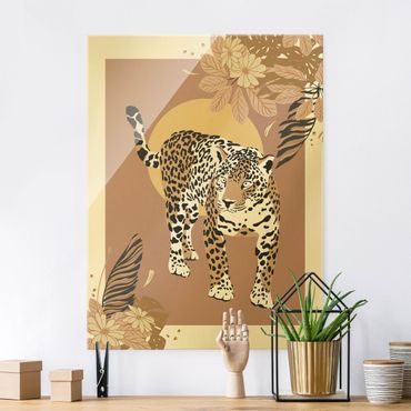 Obraz na szkle - Zwierzęta safari - Lampart