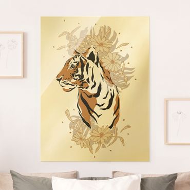 Obraz na szkle - Zwierzęta safari - portret tygrysa