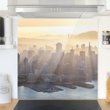 Panel szklany do kuchni - San Francisco o świcie