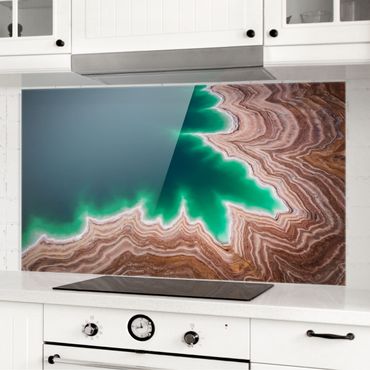 Panel szklany do kuchni - Warstwowy krajobraz nad Morzem Martwym