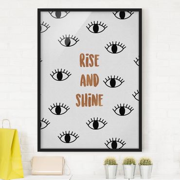 Plakat w ramie - Cytat do sypialni Rise & Shine