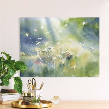 Obraz na płótnie - Butterflies, light and flowers - Format poziomy4:3