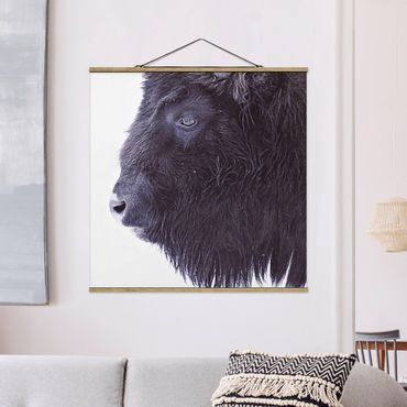 Plakat z wieszakiem - Portret czarnego bizona