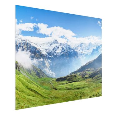 Obraz Forex - Szwajcarska panorama alpejska