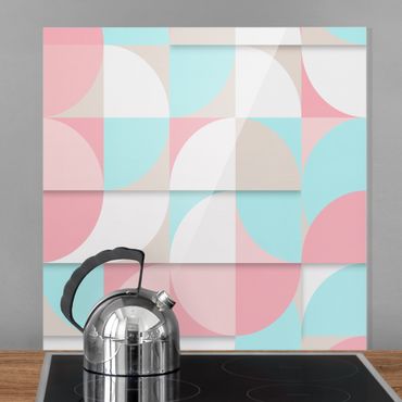 Panel szklany do kuchni - Geometria skandynawska
