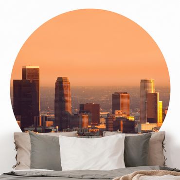 Okrągła tapeta samoprzylepna - Skyline of Los Angeles