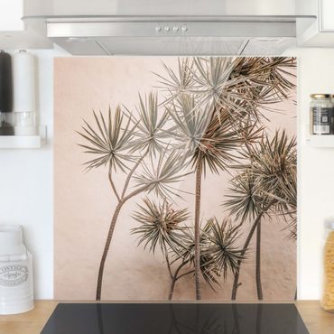 Panel szklany do kuchni - Drzewa palmowe muśnięte słońcem