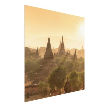 Obraz Forex - Zachód słońca nad Baganem
