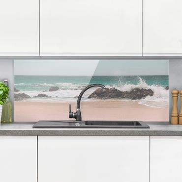 Panel szklany do kuchni - Słoneczna Plaża Meksyk
