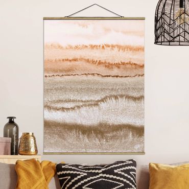 Plakat z wieszakiem - Gra kolorów Szum morza w sepii