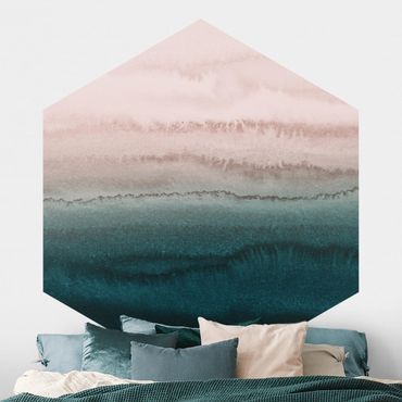Sześciokątna tapeta samoprzylepna - Gra w kolory Dźwięk oceanu