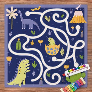 Korkowy dywan do zabawy - Dinozaury - Dinomama szuka swojego dziecka