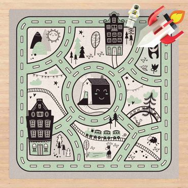 Korkowy dywan do zabawy - Skandynawia - Zielone miasto