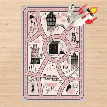 Korkowy dywan do zabawy - Skandynawia - Różowe miasto