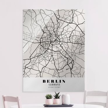 Obraz na szkle - City Map Berlin - Klasyczna
