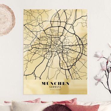 Obraz na szkle - City Map Munich - Klasyczna
