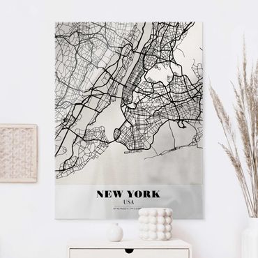 Obraz na szkle - Mapa miasta Nowy Jork - Klasyczna