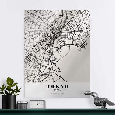 Obraz na szkle - Mapa miasta Tokio - Klasyczna