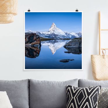 Plakat - Jezioro Stelli przed Matterhornem